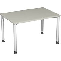 geramöbel Flex höhenverstellbarer Schreibtisch lichtgrau, silber rechteckig, 4-Fuß-Gestell silber 120,0 x 80,0 cm geramöbel Flex höhenverstellbarer Schreibtisch lichtgrau, silber rechteckig, 4-Fuß-Gestell silber 120,0 x 80,0 cm von geramöbel
