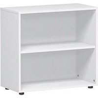 geramöbel Bücherregal weiß 80,0 x 40,0 x 75,2 cm von geramöbel