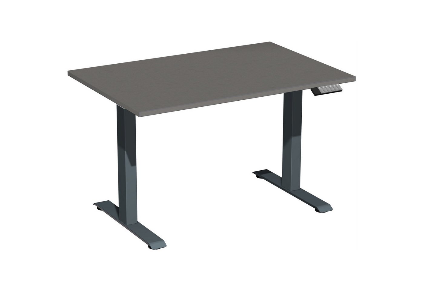 geramöbel Schreibtisch Tisch Elevate Plus 1200x800x630-1280mm anthrazit/onyx von geramöbel