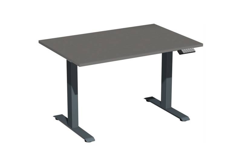 geramöbel Schreibtisch Tisch Elevate Plus 1200x800x630-1280mm anthrazit/onyx von geramöbel
