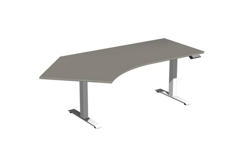 geramöbel Schreibtisch Tisch Elevate Plus 135 violett 2166x1130x630-1280mm weiß/onyx von geramöbel