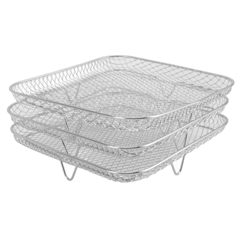Luftfritteusen-Gestell, Drei Stapelbare Dörrgestelle für Cosori, für Cosori, für Instant Vortex, für Nuwave, Edelstahl-Luftfritteusen-Zubehör für Öfen, Luftfritteusen-Gestell, Drei Stapelbare Dörrgestelle für Cosori, für Cosori, für Instant Vortex, für Nuwave, Edelstahl-Luftfritteusen-Zubehör für Öfen, von gernie