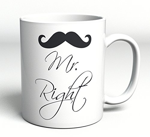 Tasse mit Spruch/Schriftzug "Mr. Right" als Geschenk zum Geburtstag, Vatertag oder zu Weihnachten von geschenke-fabrik.de