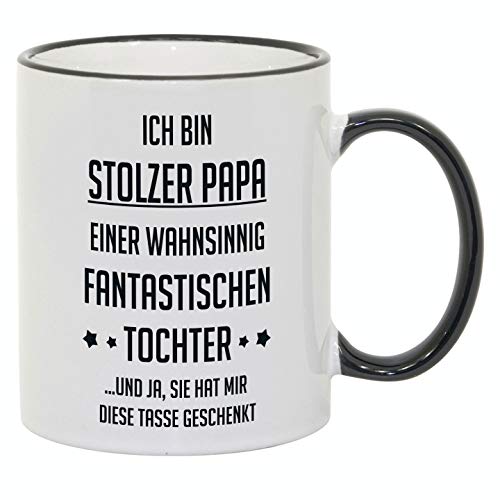 geschenke-fabrik.de Tasse mit Spruch/Schriftzug Ich bin stolzer Papa... 330 ml als Geschenk zum Geburtstag, Vatertag oder zu Weihnachten von geschenke-fabrik.de