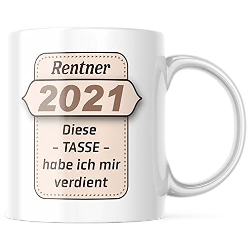 geschenke-fabrik - Renteneintritt Geschenk - Tasse mit Spruch - Geschenke für Männer/Rentner 2021 - zum Abschied - zum Ruhestand - zum Rentenbeginn von geschenke-fabrik.de