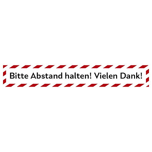 Fußbodenaufkleber Bitte Abstand halten 70 x 10 cm - Aufkleber Bodensticker Bodenaufkleber Hinweis Diskretion von geschenke-fabrik.de