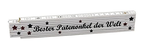 Zollstock Bester Patenonkel der Welt - Geschenk - Geburtstag - Weihnachten von geschenke-fabrik.de