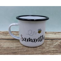 Emailletasse Mit Namen Biene von geschenkelibelle