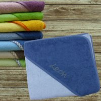 Kapuzenhandtuch 100x100 cm Mit Namen in Wunschfarbe von geschenkelibelle