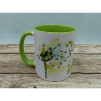 Tasse Mit Namen Pusteblume Hellgrün von geschenkelibelle