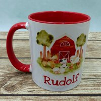 Tasse Mit Namen Tierfarm Rot von geschenkelibelle