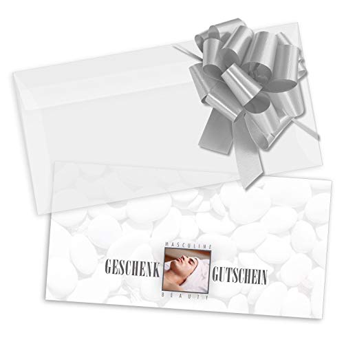 GESCHENKGUTSCHEINcom 10 Stk. Gutscheine mit Umschlag und Schleife. Geschenkgutschein für Kosmetiksalons Kosmetik Firmen. Kosmetikgutschein. KS9210 von GESCHENKGUTSCHEINcom by POS-HAUER