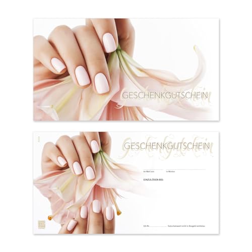 GESCHENKGUTSCHEINcom by POS-HAUER. 10 Gutscheine, blanko zum selber Ausfüllen. Für Nails Naildesign Nagelstudio. von GESCHENKGUTSCHEINcom by POS-HAUER