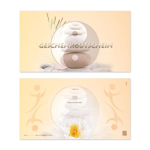 GESCHENKGUTSCHEINcom 100 Stk. Geschenkgutscheine Blanko-Vordrucke für Firmen. Gutscheine für Massage Wellness Spa Physiotherapie. MA1233 von GESCHENKGUTSCHEINcom by POS-HAUER