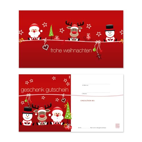 GESCHENKGUTSCHEINcom 100 Stk. Geschenkgutscheine Blanko-Vordrucke für Firmen. Gutscheine für Weihnachten. X1232 von GESCHENKGUTSCHEINcom by POS-HAUER