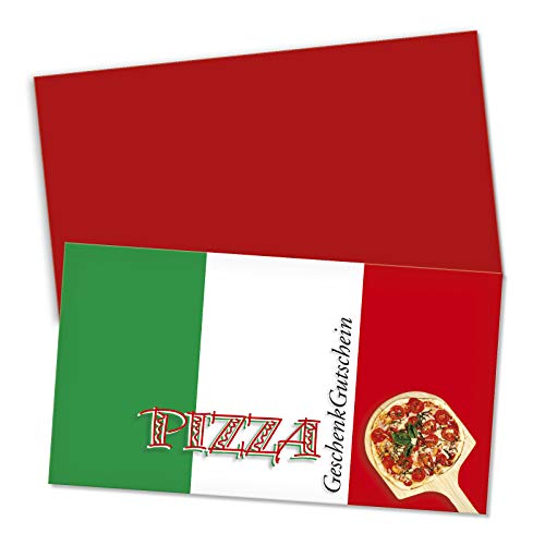 GESCHENKGUTSCHEINcom 50 Stk. Geschenkgutscheine mit Kuvert. Blanko-Gutscheine für Italienisches Restaurant Ristorante. Pizzagutschein. G1215 von GESCHENKGUTSCHEINcom by POS-HAUER