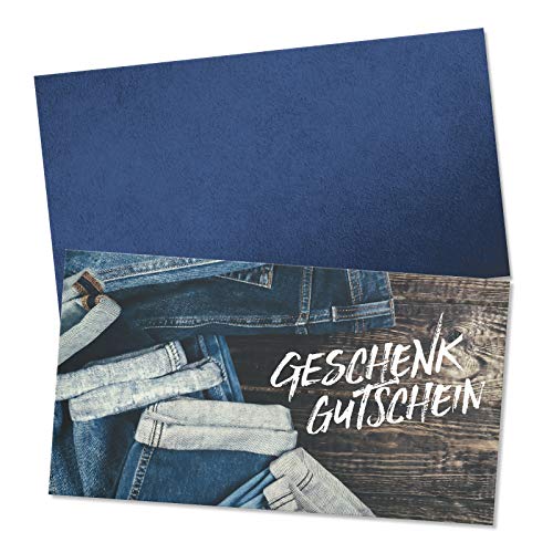 GESCHENKGUTSCHEINcom 50 Stk. Geschenkgutscheine mit Kuvert. Blanko-Gutscheine für Mode Fashion Modegeschäft. geschenkgutschein gmbh. FA1263 von GESCHENKGUTSCHEINcom by POS-HAUER