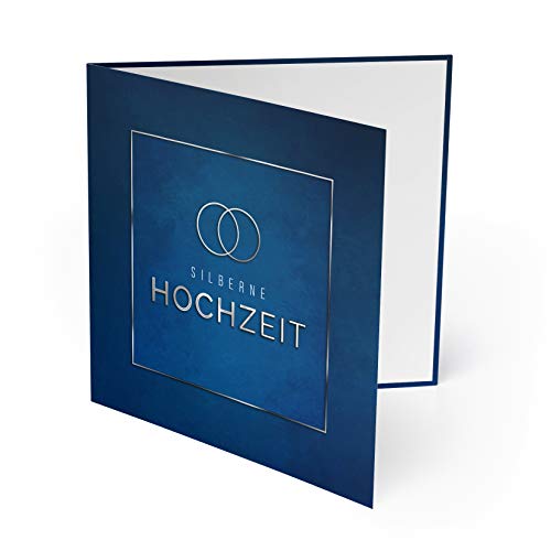 (10 x) Hochzeitseinladungen Silberhochzeit silberne Hochzeit Einladungskarte Elegant von gestaltenlassen.com