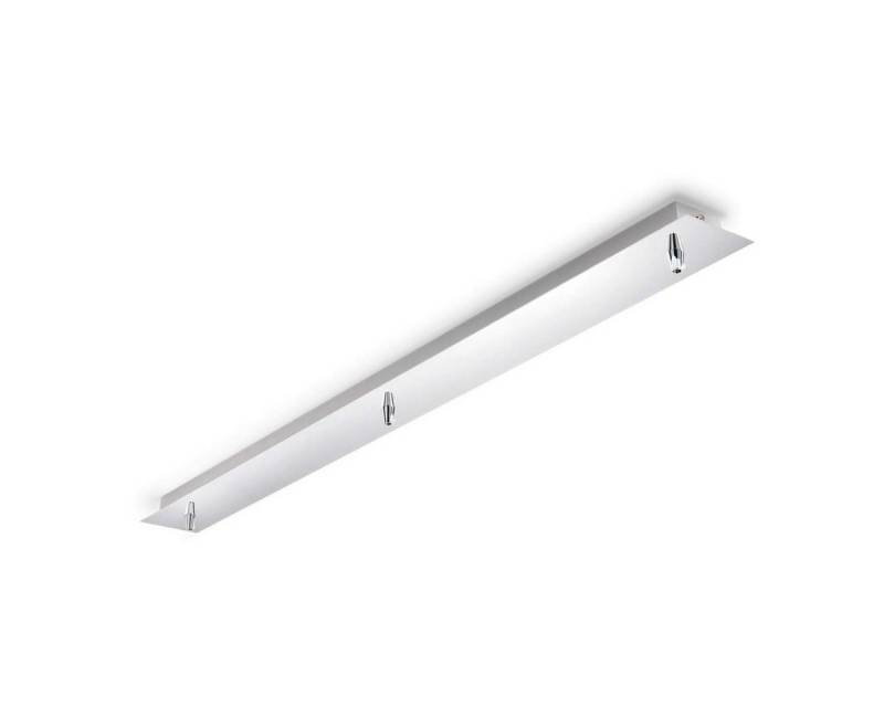 Ideal Lux Lampen-Verteiler Lampen Baldachin länglich 3-fach, 88 x 4,3 x 7 cm, Chrom von Ideal Lux