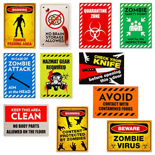Magnetische Zombie-Warnschilder von getDigital