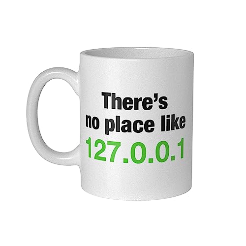 getDigital 127.0.0.1 Becher Tasse für Nerds und Geeks, Keramik, weiß, 1 Stück (1er Pack) von getDigital