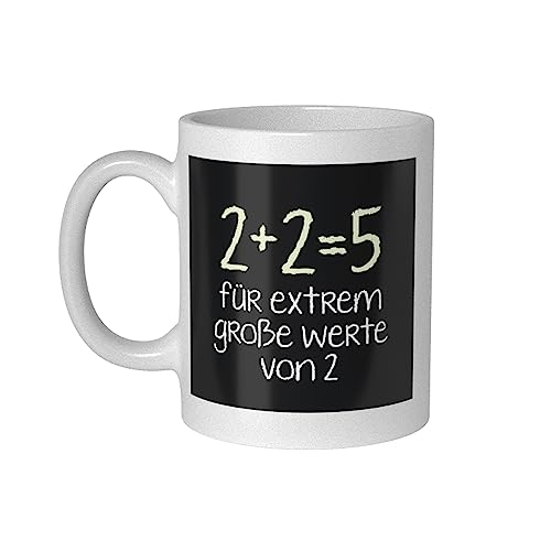 getDigital 2 + 2 = 5 Becher Tasse für Nerds und Geeks, Keramik, weiß, 10 x 10 x 10 cm von getDigital