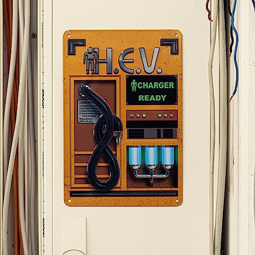 getDigital Blechschild HEV Charger inspiriert durch Half Life - Metallschild, Dekoschild, Wandschild, Poster aus Metall für Geeks & Gamer - 20 x 30,3 cm, Weißblech von getDigital