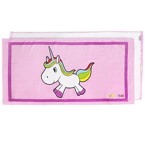 getDigital Einhorn Handtuch | Auch als Strandtuch oder Badetuch geeignet, aber leider nicht-glitzernd | 140x70cm, schadstoffgetestet nach Öko-Tex 100. von getDigital
