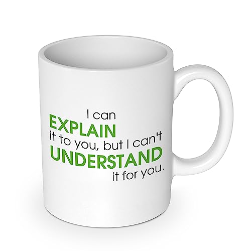 getDigital Explain vs Understand Kaffeebecher - Lustige Büro Tasse Becher für Geeks & Nerds - Keramik 300 ml von getDigital