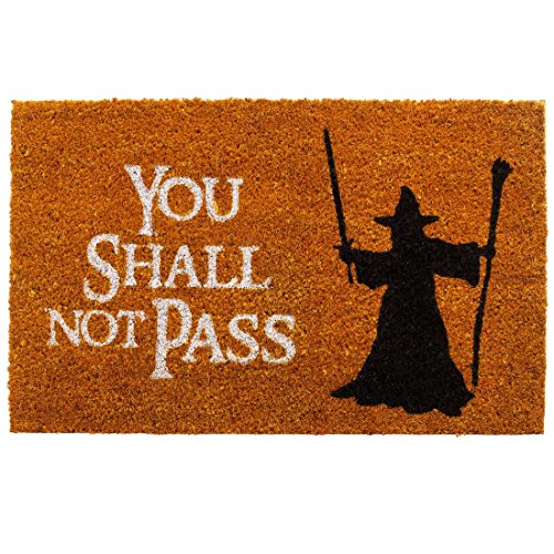 getDigital You Shall Not Pass Fußmatte - Türmatte mit berühmter Fantasy-Szene - Kokosfaser von getDigital