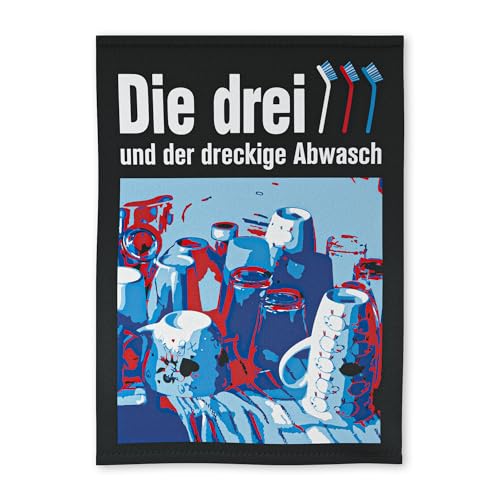 getDigital Geschirrtuch Die DREI Spülbürsten - Saugstarkes Küchentuch für Detektive und Abenteuer - Geschirrhandtuch aus 100% Baumwolle, 50 x 70 cm von getDigital