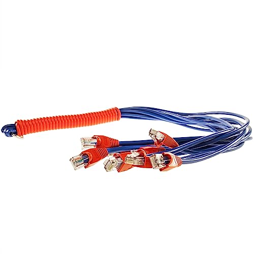 getDigital Netzwerkpeitsche CAT5 o Nine Tails | Perfektes Sysadmin-Geschenk | Ideal zum Züchtigen dummer User, mit Metallöse zum Aufhängen von getDigital