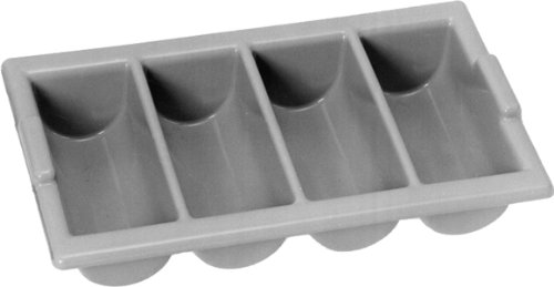 Besteckkasten Gastronorm 1/1 – robuster Kunststoff, 4 Fächer, grau – Besteck Organizer für Gastronomie & Haushalt, langlebig & pflegeleicht von getgastro