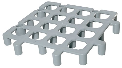 Bodenpalette aus grauem Kunststoff, ineinander verankerbar, für Kühlräume/Größe: 30 x 30 cm, Höhe: 4 cm | ERK von getgastro