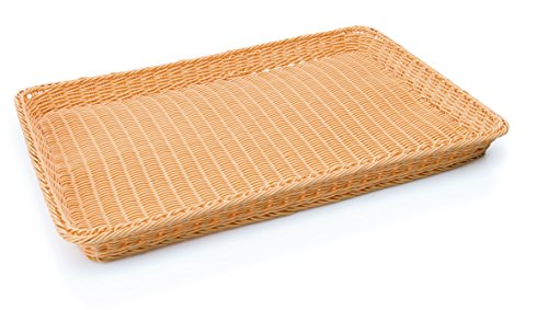 Brotkorb Bäckerkorb 60x40x5 cm – Hellbraun, Premium Qualität, Spülmaschinenfest, robust, lebensmittelecht von getgastro
