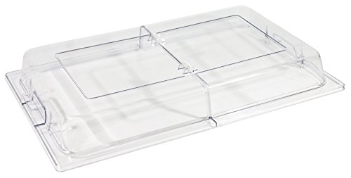 GN 1/1-Buffethaube aus glasklarem Polycarbonat, passt auf alle GN-Tabletts, eine Seite aufklappbar, sehr robust / 53 x 33,3 x 7 cm | ERK von getgastro