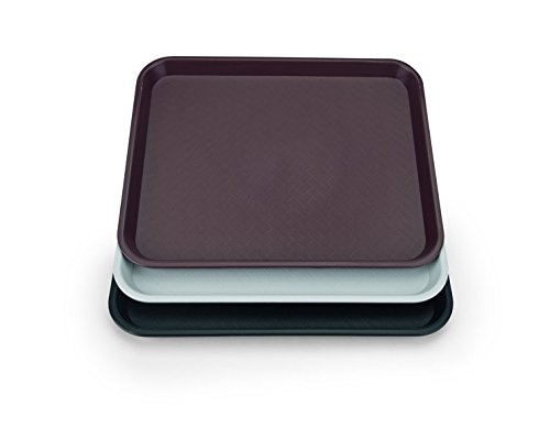GN 1/2 TABLETT SERIE GN aus Polypropylen in braun, lichtgrau oder schwarz. Mit Stapelnocken und Randverstärkung/Abm.: GN 1/2: 26,5 x 32,5 cm (Lichtgrau) von getgastro