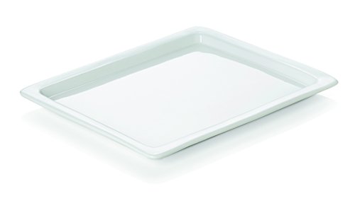GN Platte aus Porzellan in weiß, in verschiedenen Gastronormen erhältlich (GN 1/1, GN 1/2, GN 2/4, GN 1/3 / Materialstärke: 10 mm) (GN 1/1) von getgastro