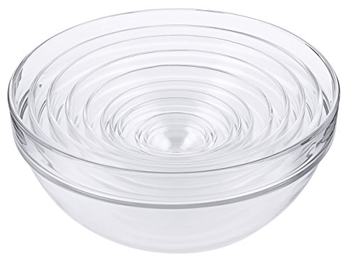 Glasschale aus gehärtetem Glas, stapelbar, viele Größen verfügbar | ERK (A5 - Inhalt: 0,55 ltr.) von getgastro