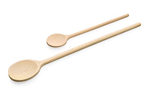 getgastro Kochlöffel aus Holz in runder Form - 9 verschiedene Größen erhältlich (Länge: 25 cm bis 35 cm) von getgastro
