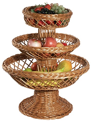 Korb-Etagere aus dunkler, gesottener Vollweide, hochwertige Qualität / Höhe: 57 cm | ERK von getgastro