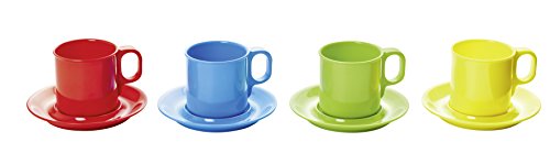Melamin BECHER + UNTERTASSE ca. 0,25 Liter Inhalt in GELB von getgastro