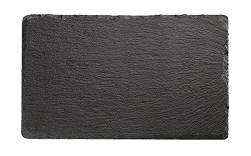 Naturschieferplatte, rechteckig oder quadratisch, in mehreren Größen verfügbar, kühlbar und stapelbar, mit Antirutsch-Füßchen | SUN (A4-30 x 12 cm) von getgastro