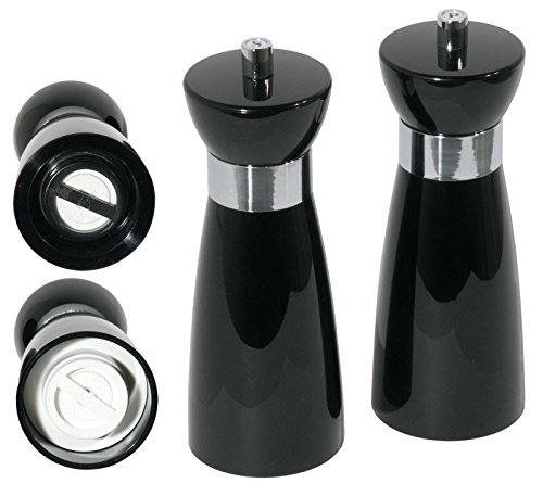 Salz- oder Pfeffermühle, Gehäuse aus schwarzem Hartkunststoff, Salzmühle aus robustem Kunststoff-Mahlwerk/Höhe: 16,5 cm | ERK (A1 - Pfeffer) von getgastro