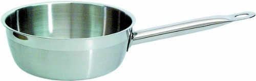 Sauteuse Kochtopf Topf bauchige Form Chrom-Nickel-Stahl 16 cm Ø / 1,0 Liter von getgastro