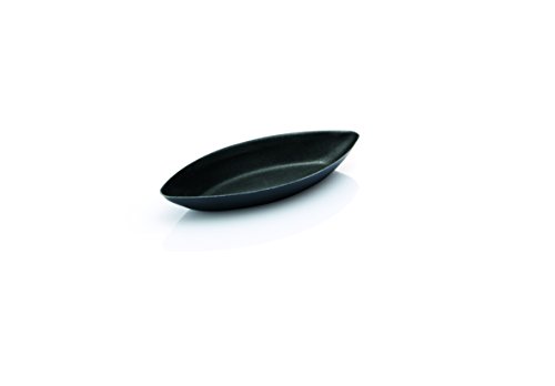 Schiffchenform aus Stahl - mit EXOPAN PTFE Antihaftbeschichtung in schwarz, PREMIUM-QUALITÄT, nicht spülmaschinentauglich/Abmessung: 10 x 4,5 x 1,2 cm von getgastro