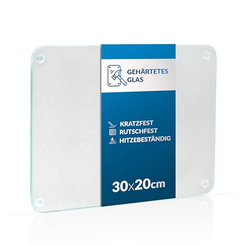 getgastro Schneidebrett Glas 30x20cm, rutschfest mit Füße, Glasschneidebrett ohne Mikroplastik, hygienisches Küchen-brett, kratzfeste & hitzebeständige Oberfläche getgastro Schneidebrett Glas 30x20cm, rutschfest mit Füße, Glasschneidebrett ohne Mikroplastik, hygienisches Küchen-brett, kratzfeste & hitzebeständige Oberfläche von getgastro