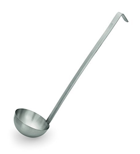 Schöpfkelle aus Chromnickelstahl - mit angepunktetem Hakenstiel - in sieben unterschiedlichen Größen (Ø 5 cm, Länge: 25 cm) von getgastro