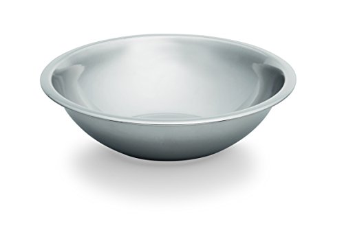 Schüssel aus Chromnickelstahl - bauchige Form und mit bordiertem Rand - XTRA PREISWERT - in 12 verschiedenen Größen (Schüssel 11 - Ø außen: 40 cm, 13,5 Zentimeter) von getgastro