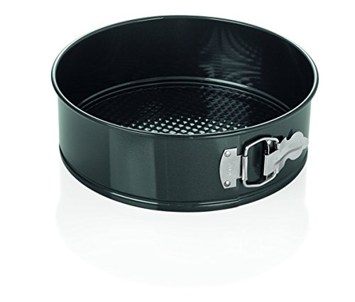 Springform aus Stahl - mit PTFE Antihaftbeschichtung in schwarz, XTRA PREISWERT, nicht spülmaschinentauglich / Springform 1 - Ø 23 cm, Höhe: 7,5 cm / Springform 2 - Ø 25 cm, Höhe: 7,5 cm / Springform 3 - Ø 27 cm, Höhe: 7,5 cm / A4 - Set mit 3 Springformen (Springform - Ø 25 cm) von getgastro